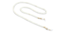 Unchained Society White Beads Unisex Glasses Chain – Product Photo 1