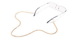 Shop Unchained Society Unisex Rose Gold Metal Glasses Chain online.