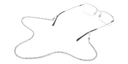 Unchained Society Unisex Twisted Silver Metal Glasses Chain – Product Photo 4