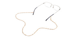 Unchained Society Unisex Twisted Rose Gold Metal Glasses Chain – Product Photo 4