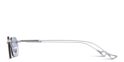 Eyepetizer Tank Unisex Rimless Rectangle Sunglasses in Silver – Product Photo 3