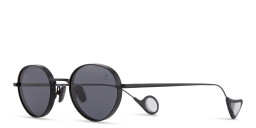 Shop Eyepetizer Alamillo Unisex Round Sunglasses in Black online.