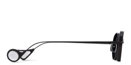 Eyepetizer Alamillo Unisex Round Sunglasses in Black – Product Photo 4