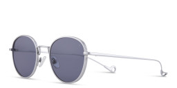 Eyepetizer Alen Unisex Round Sunglasses in Silver – Product Photo 2