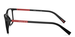PRADA Wide Rectangle Eyeglasses in Black – Product Photo 3