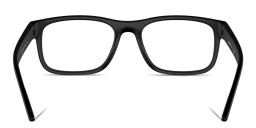 Shop Prada Linea Rossa Rectangle Eyeglasses in Black online.