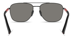 Prada Linea Rossa Logo Lettering Oval Sunglasses in Black – Product Photo 4