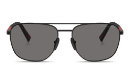 Prada Linea Rossa Round Sunglasses in Black – Product Photo 1