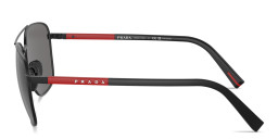 Prada Linea Rossa Round Sunglasses in Black – Product Photo 3