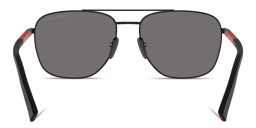 Prada Linea Rossa Round Sunglasses in Black – Product Photo 4