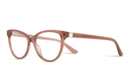 Guess Logo Lettering Cat-Eye Eyeglasses in Transparent Violet – Product Photo 2