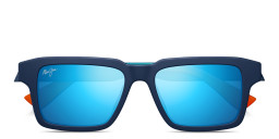 Shop Maui Jim Kahiko Unisex Rectangle Sunglasses in Dark Blue online.