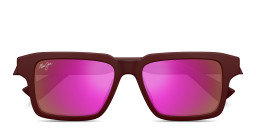Shop Maui Jim Kahiko Unisex Rectangle Sunglasses in Burgundy online.