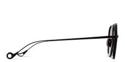 Shop Eyepetizer Build Unisex Round Sunglasses in Black online.