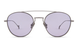 Shop Eyepetizer Build Unisex Round Sunglasses in Gunmetal online.