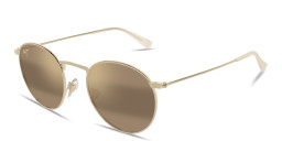 Shop Maui Jim Pūkaua Round Sunglasses in Gold online.