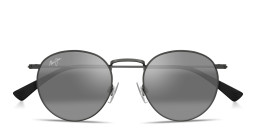 Shop Maui Jim Pūkaua Round Sunglasses in Silver/Neutral Grey online.