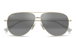 Shop Maui Jim Hau‘oli Pilot Sunglasses in Gold online.