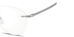 Shop DAVID BECKHAM Talisman Rimless Panthos Eyeglasses in Ruthenium online.