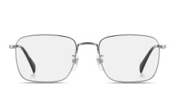 Shop DAVID BECKHAM Talisman Square Eyeglasses in Silver online.