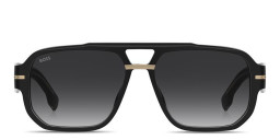 Shop Hugo Boss Aviator Sunglasses in Black online.