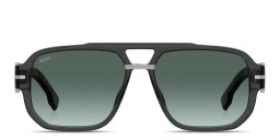 Shop Hugo Boss Aviator Sunglasses in Grey online.