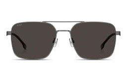 Hugo Boss Logo-Engraved Rectangle Sunglasses in Grey – Product Photo 1