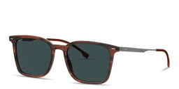 Shop Hugo Boss Logo-Engraved Square Sunglasses in Brown online.