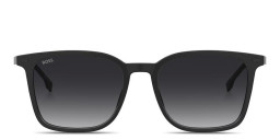 Shop Hugo Boss Logo-Engraved Square Sunglasses in Grey online.