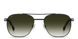 Hugo Boss Logo Lettering Rectangle Sunglasses in Grey – Product Photo 1
