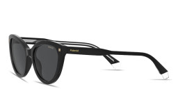 Shop Polaroid Logo Lettering Cat-Eye Sunglasses in Black online.