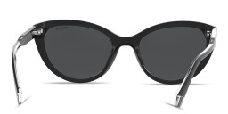 Shop Polaroid Logo Lettering Cat-Eye Sunglasses in Black online.