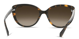 Shop Polaroid Rhinestone-Embellished Cat-Eye Sunglasses in Havana online.