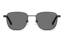 Shop Tommy Hilfiger Embossed Logo Rectangle Sunglasses in Black online.