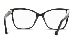 Shop Carolina Herrera CH Logo Wide Pillow Eyeglasses in Black online.