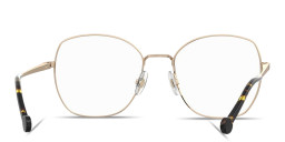 Carolina Herrera CH Logo Oversized Square Eyeglasses in Gold – Product Photo 4