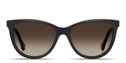 Shop Carolina Herrera CH Logo Cat-Eye Eyeglasses in Brown online.