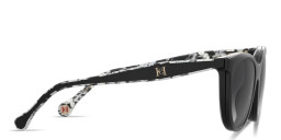 Shop Carolina Herrera CH Logo Cat-Eye Eyeglasses in Black online.