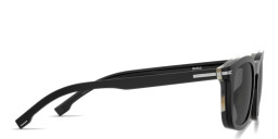Shop Hugo Boss Clip-On Square Eyeglasses in Black online.