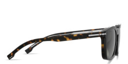 Shop Hugo Boss Clip-On Square Eyeglasses in Matte Black online.