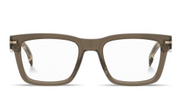 Hugo Boss Rectangle Eyeglasses in Brown – Product Photo 1