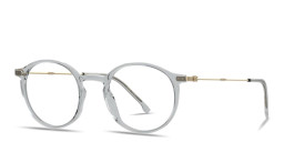 Hugo Boss Logo-Engraved Round Eyeglasses in Grey – Product Photo 2