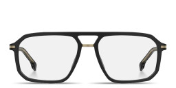 Shop Hugo Boss Wide Aviator Eyeglasses in Black online.