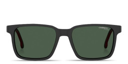 Shop Carrera Embossed Logo Rectangle Eyeglasses in Black online.