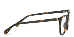 Shop Polaroid Rhinestone Wide Rectangle Eyeglasses in Havana online.