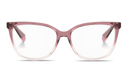 Shop Polaroid Rhinestone Wide Rectangle Eyeglasses in Pink online.