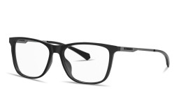 Polaroid Logo-Embossed Wide Rectangle Eyeglasses in Black – Product Photo 2