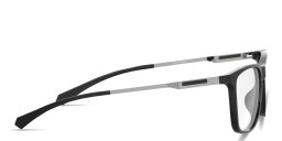 Polaroid Logo-Embossed Wide Rectangle Eyeglasses in Black – Product Photo 3