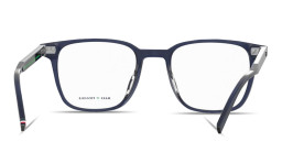 Shop Tommy Hilfiger Flag Logo Square Eyeglasses in Blue online.