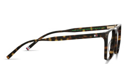 Tommy Hilfiger Flag Logo Square Eyeglasses in Havana – Product Photo 3